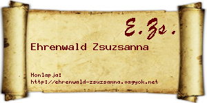 Ehrenwald Zsuzsanna névjegykártya