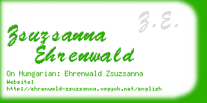 zsuzsanna ehrenwald business card